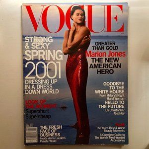 Vogue magazine January 2001 - Marion Jones